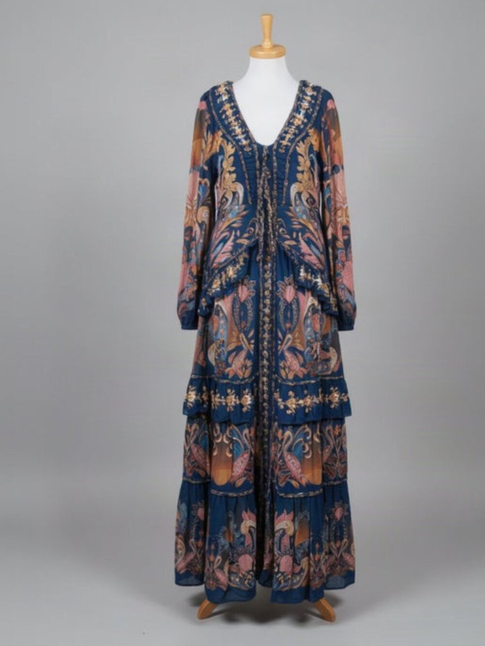 Farm Rio blue & blush Sea Garden dress, sizes S and M, NEW WITH TAGS! - Picture 1 of 4